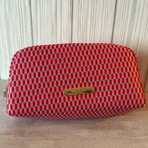 Bvlgari Parfums Red and Green Patterned Cosmetic Bag